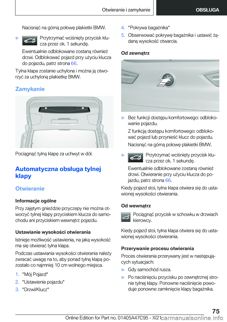 BMW X2 2022  Instrukcja obsługi (in Polish) �N�a�c�i�s�n�