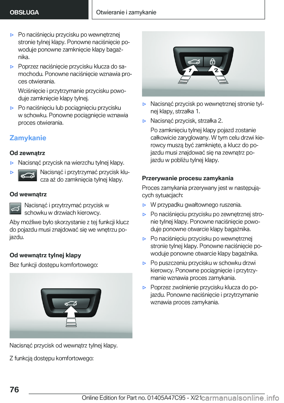 BMW X2 2022  Instrukcja obsługi (in Polish) 'x�P�o��n�a�c�i�n�i�