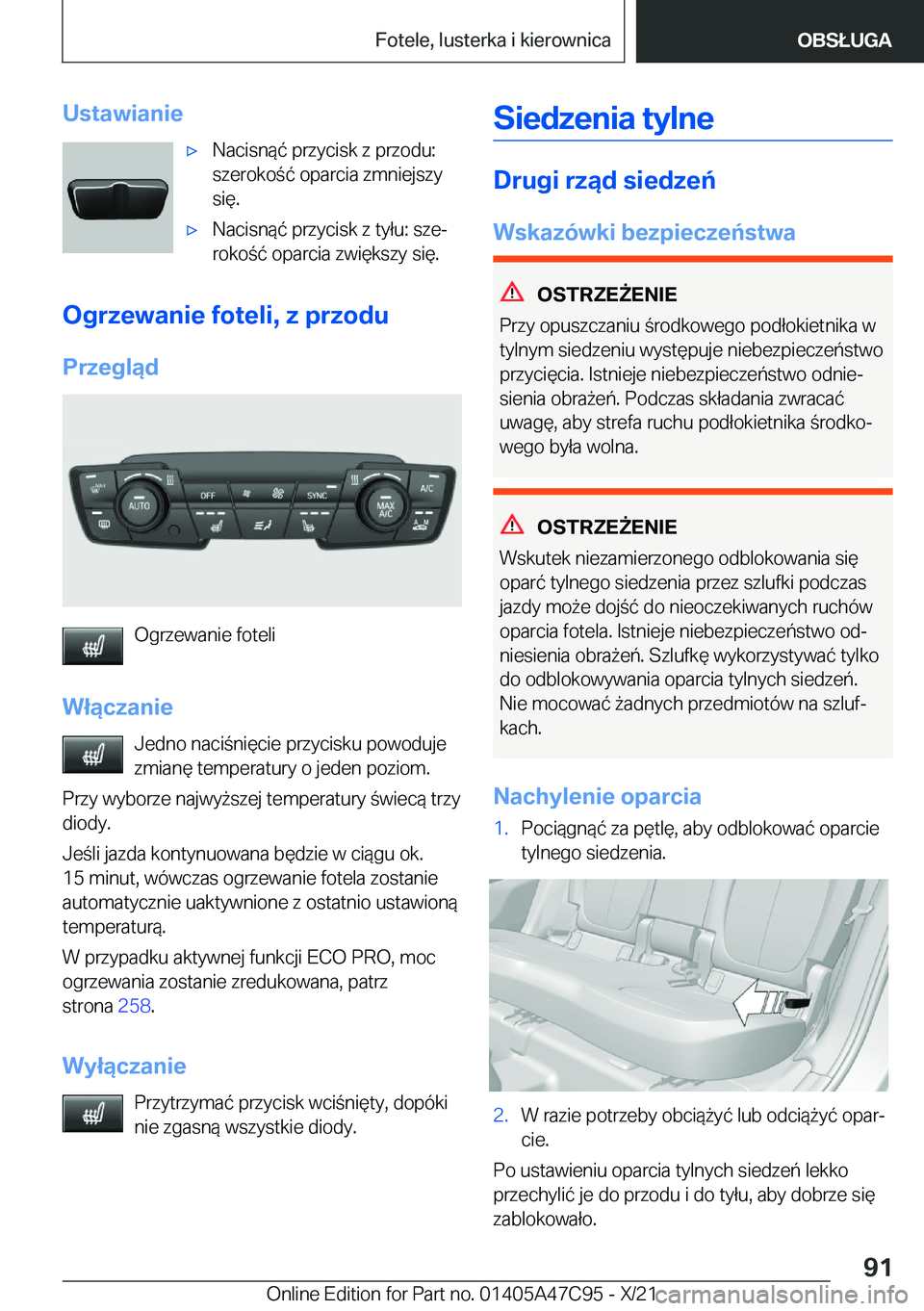 BMW X2 2022  Instrukcja obsługi (in Polish) �U�s�t�a�w�i�a�n�i�e'x�N�a�c�i�s�n�
