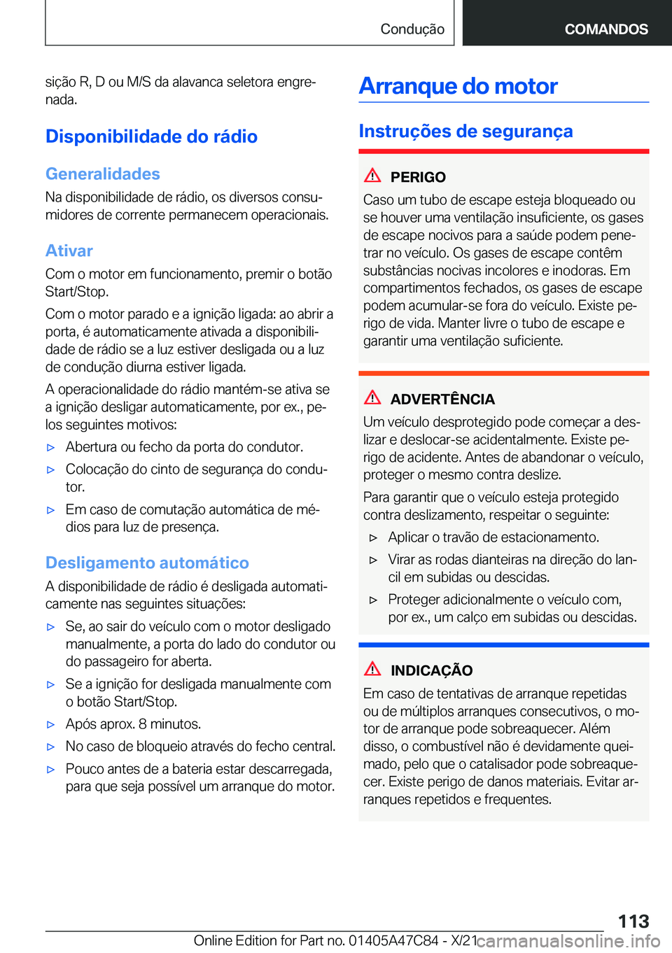 BMW X2 2022  Manual do condutor (in Portuguese) �s�i�