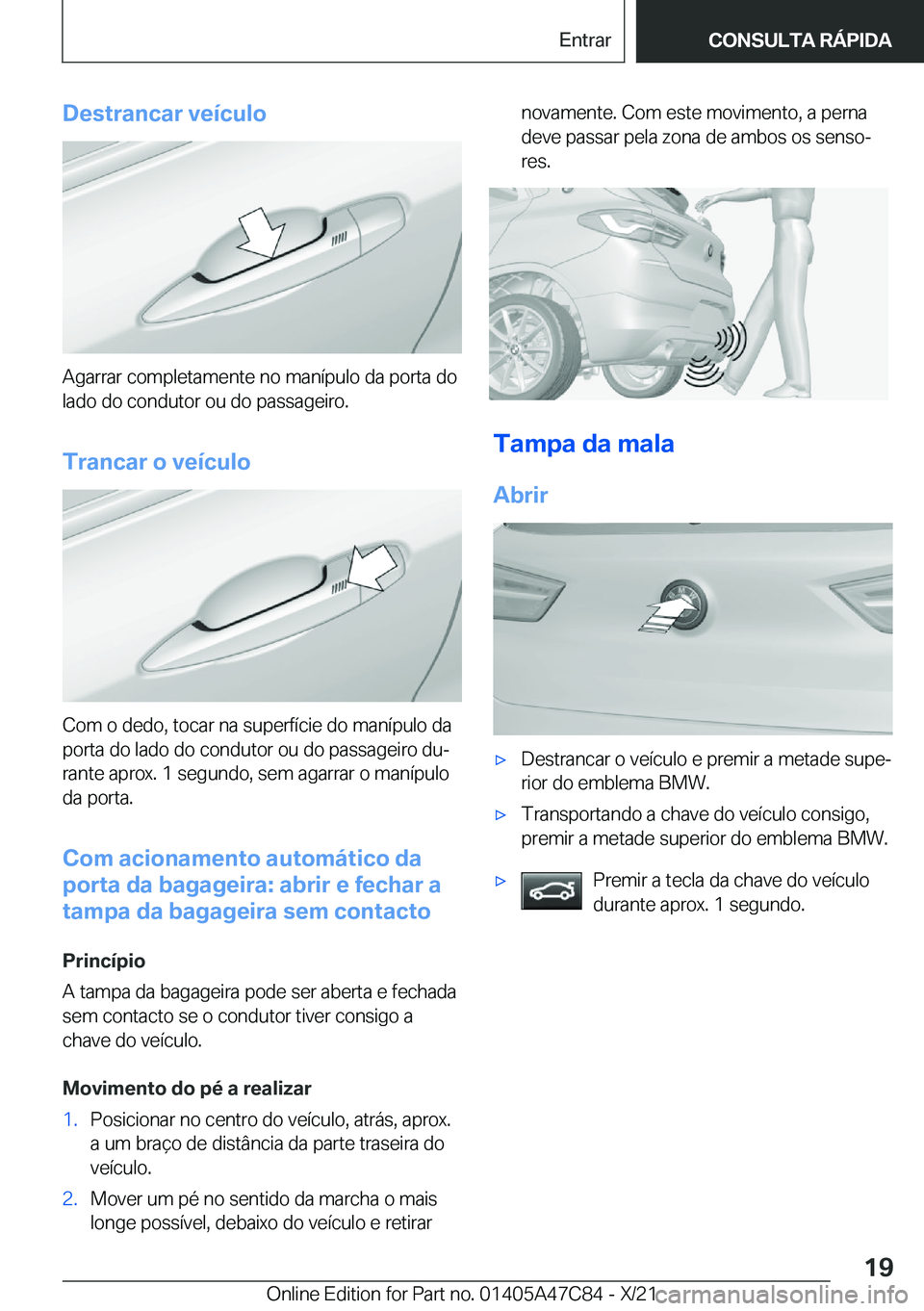 BMW X2 2022  Manual do condutor (in Portuguese) �D�e�s�t�r�a�n�c�a�r��v�e�