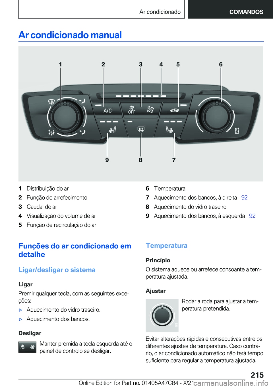 BMW X2 2022  Manual do condutor (in Portuguese) �A�r��c�o�n�d�i�c�i�o�n�a�d�o��m�a�n�u�a�l�1�D�i�s�t�r�i�b�u�i�