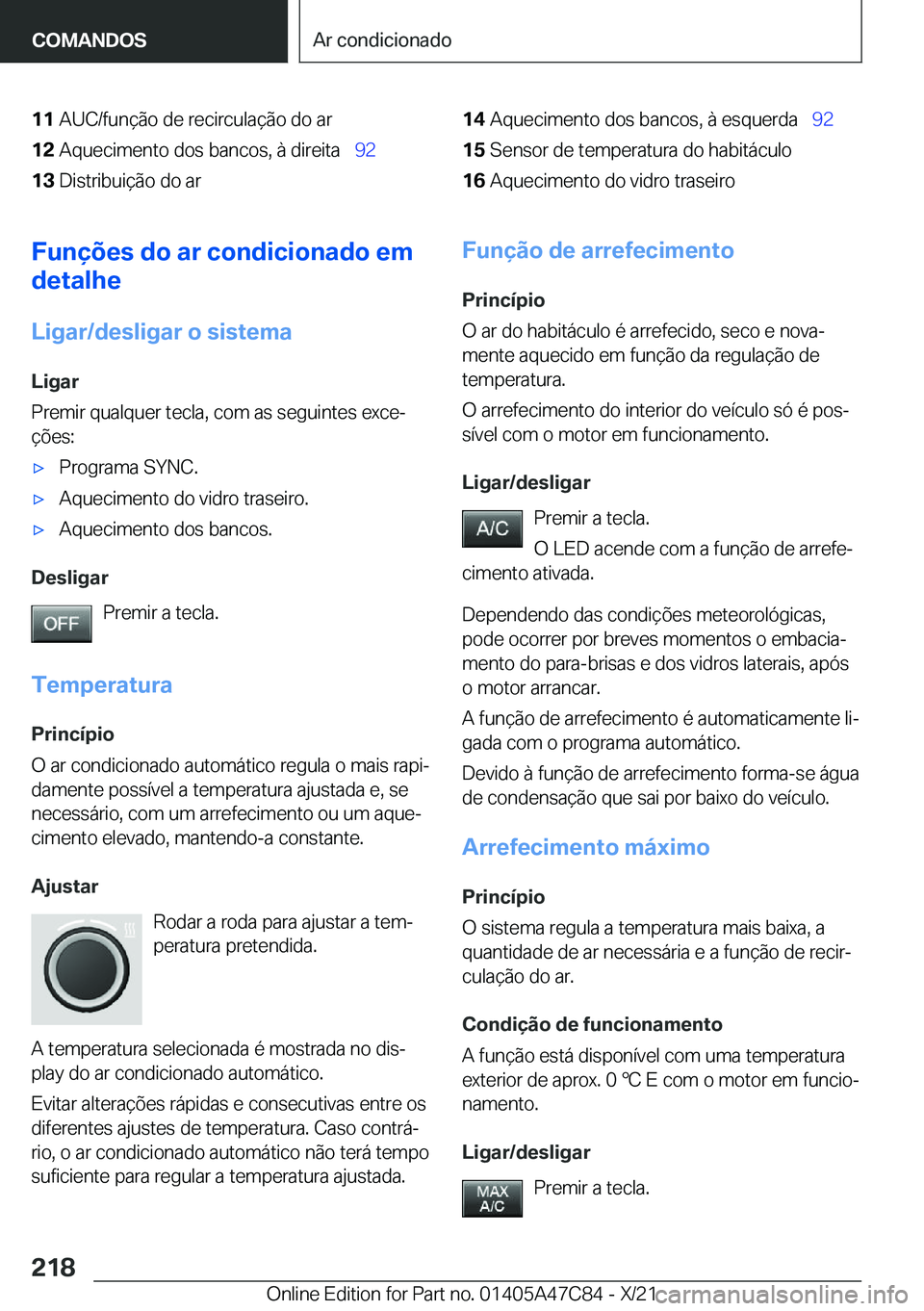 BMW X2 2022  Manual do condutor (in Portuguese) �1�1�A�U�C�/�f�u�n�