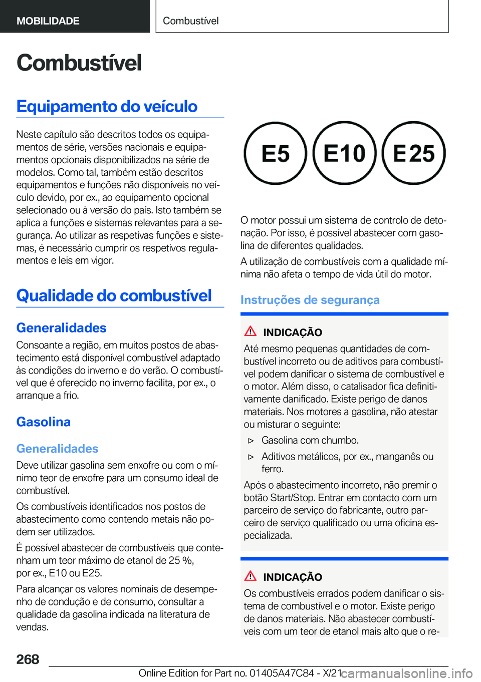 BMW X2 2022  Manual do condutor (in Portuguese) �C�o�m�b�u�s�t�