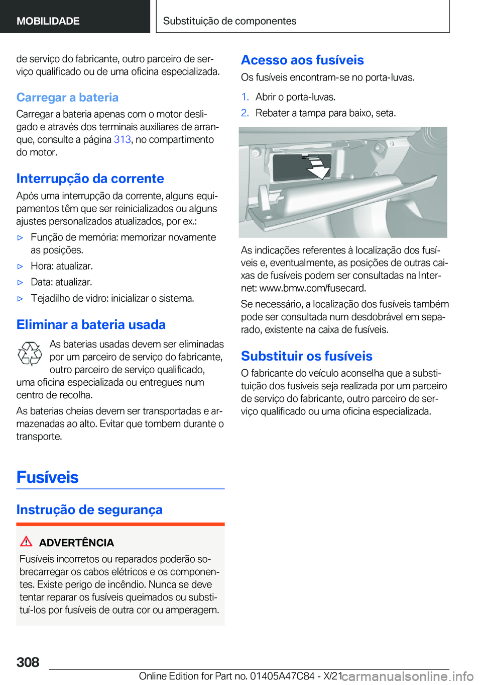 BMW X2 2022  Manual do condutor (in Portuguese) �d�e��s�e�r�v�i�