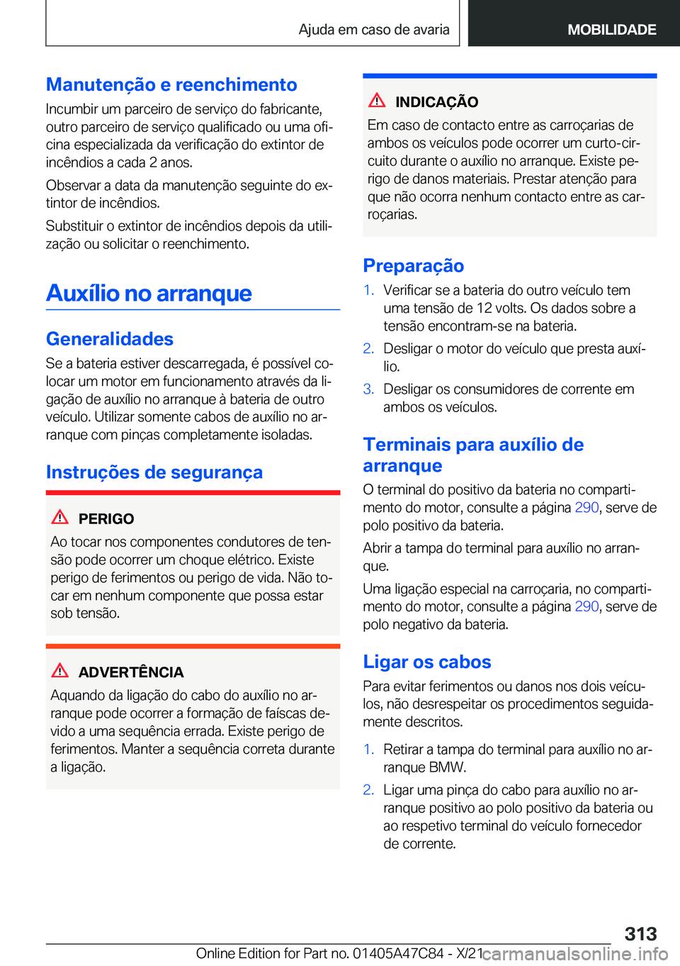 BMW X2 2022  Manual do condutor (in Portuguese) �M�a�n�u�t�e�n�
