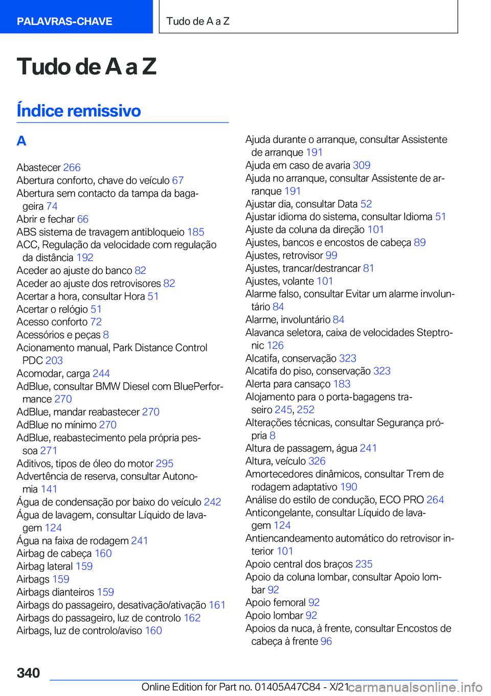 BMW X2 2022  Manual do condutor (in Portuguese) �T�u�d�o��d�e��A��a��Z
�