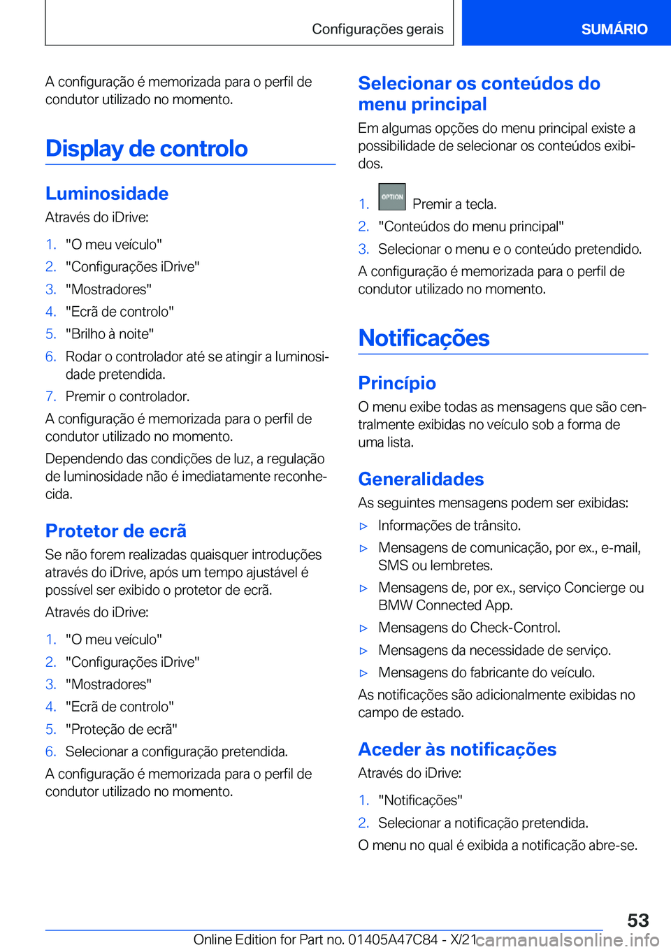 BMW X2 2022  Manual do condutor (in Portuguese) �A��c�o�n�f�i�g�u�r�a�