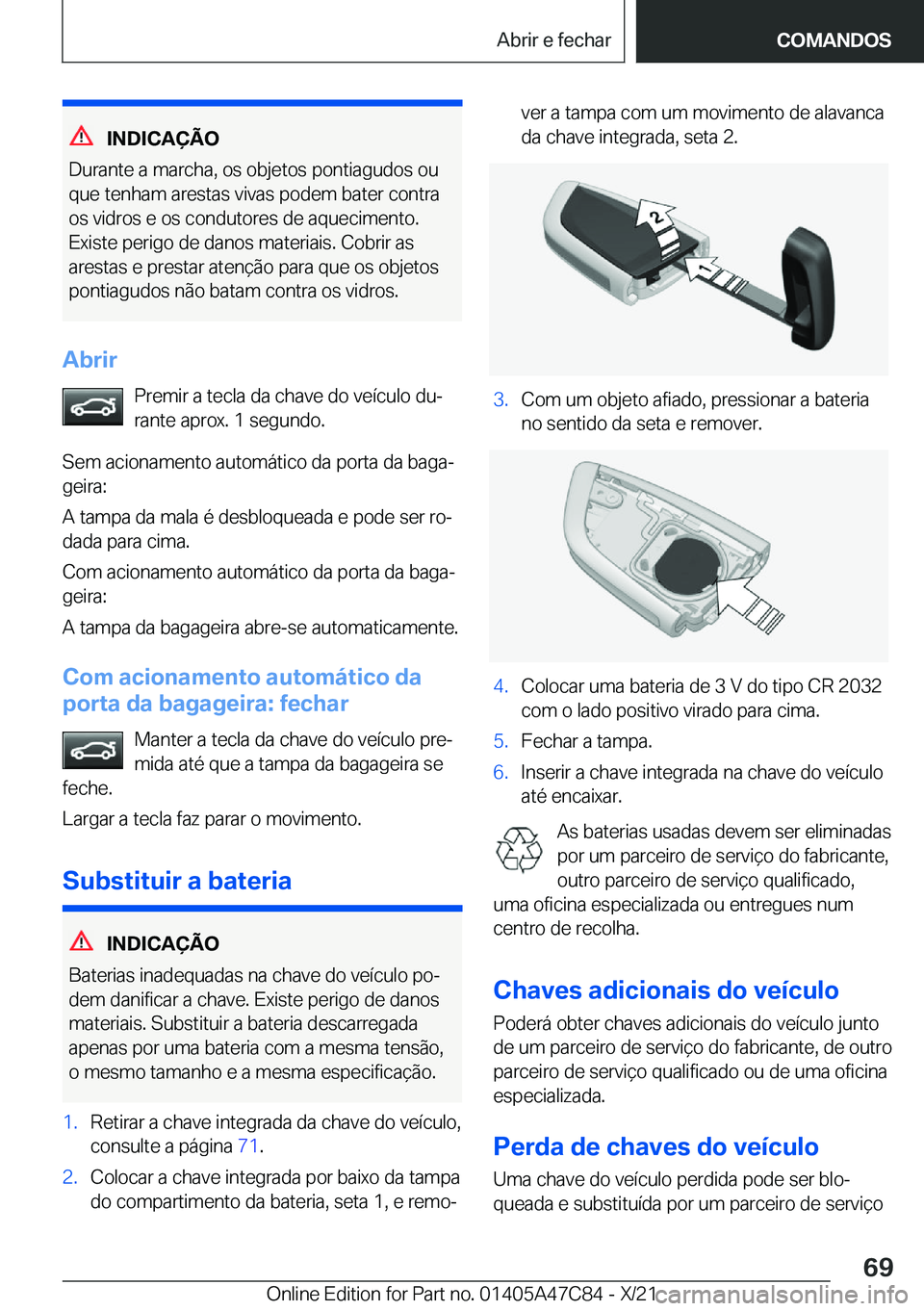 BMW X2 2022  Manual do condutor (in Portuguese) �I�N�D�I�C�A�