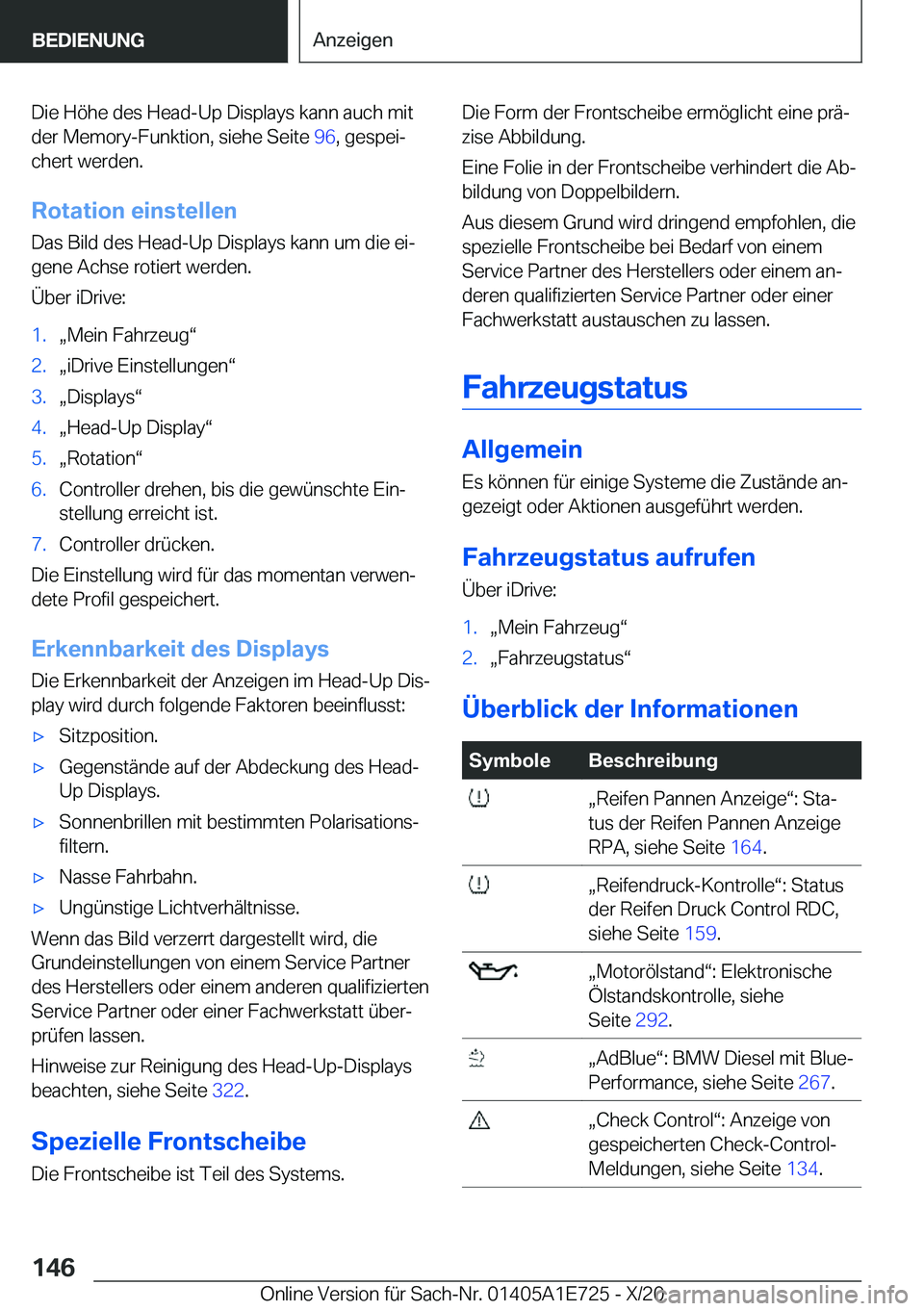 BMW X2 2021  Betriebsanleitungen (in German) �D�i�e��H�