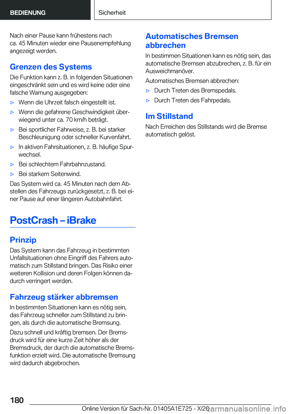 BMW X2 2021  Betriebsanleitungen (in German) �N�a�c�h��e�i�n�e�r��P�a�u�s�e��k�a�n�n��f�r�