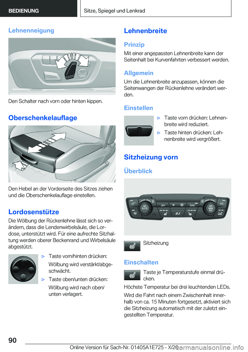 BMW X2 2021  Betriebsanleitungen (in German) �L�e�h�n�e�n�n�e�i�g�u�n�g
�D�e�n��S�c�h�a�l�t�e�r��n�a�c�h��v�o�r�n��o�d�e�r��h�i�n�t�e�n��k�i�p�p�e�n�.�O�b�e�r�s�c�h�e�n�k�e�l�a�u�f�l�a�g�e
�D�e�n��H�e�b�e�l��a�n��d�e�r��V�o�r�d�e�r�s�e