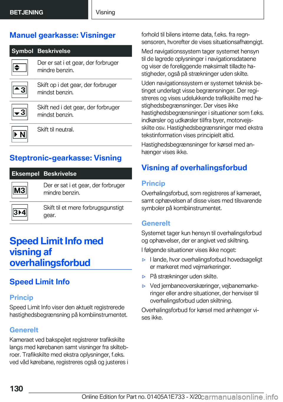 BMW X2 2021  InstruktionsbØger (in Danish) �M�a�n�u�e�l��g�e�a�r�k�a�s�s�e�:��V�i�s�n�i�n�g�e�r�S�y�m�b�o�l�B�e�s�k�r�i�v�e�l�s�e�D�e�r��e�r��s�a�t��i��e�t��g�e�a�r�,��d�e�r��f�o�r�b�r�u�g�e�r
�m�i�n�d�r�e��b�e�n�z�i�n�.�S�k�i�f�t��