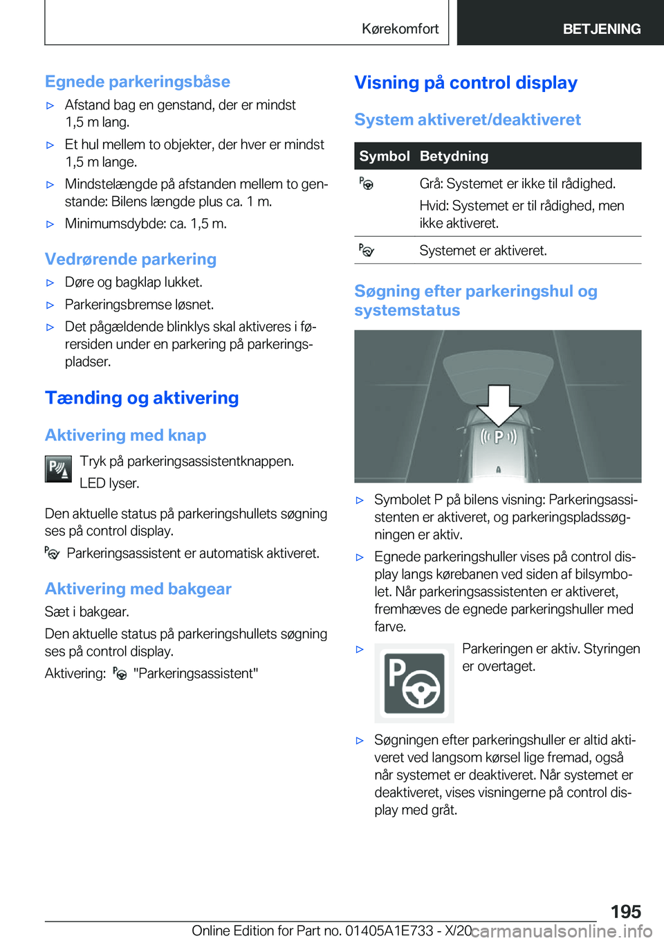 BMW X2 2021  InstruktionsbØger (in Danish) �E�g�n�e�d�e��p�a�r�k�e�r�i�n�g�s�b�å�s�e'x�A�f�s�t�a�n�d��b�a�g��e�n��g�e�n�s�t�a�n�d�,��d�e�r��e�r��m�i�n�d�s�t�1�,�5��m��l�a�n�g�.'x�E�t��h�u�l��m�e�l�l�e�m��t�o��o�b�j�e�k�t�