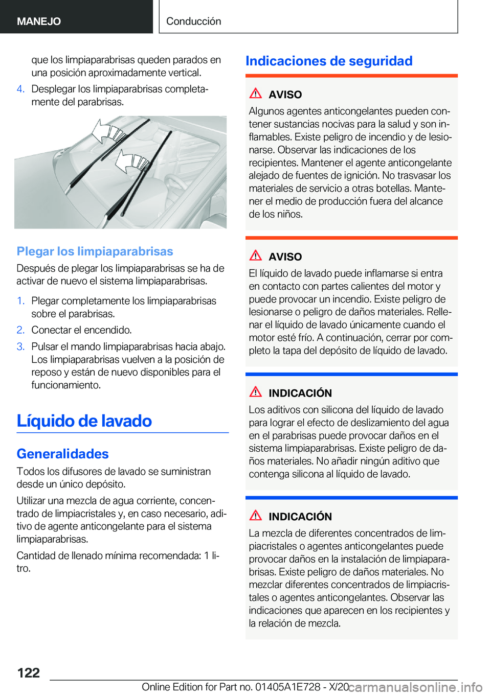 BMW X2 2021  Manuales de Empleo (in Spanish) �q�u�e��l�o�s��l�i�m�p�i�a�p�a�r�a�b�r�i�s�a�s��q�u�e�d�e�n��p�a�r�a�d�o�s��e�n
�u�n�a��p�o�s�i�c�i�