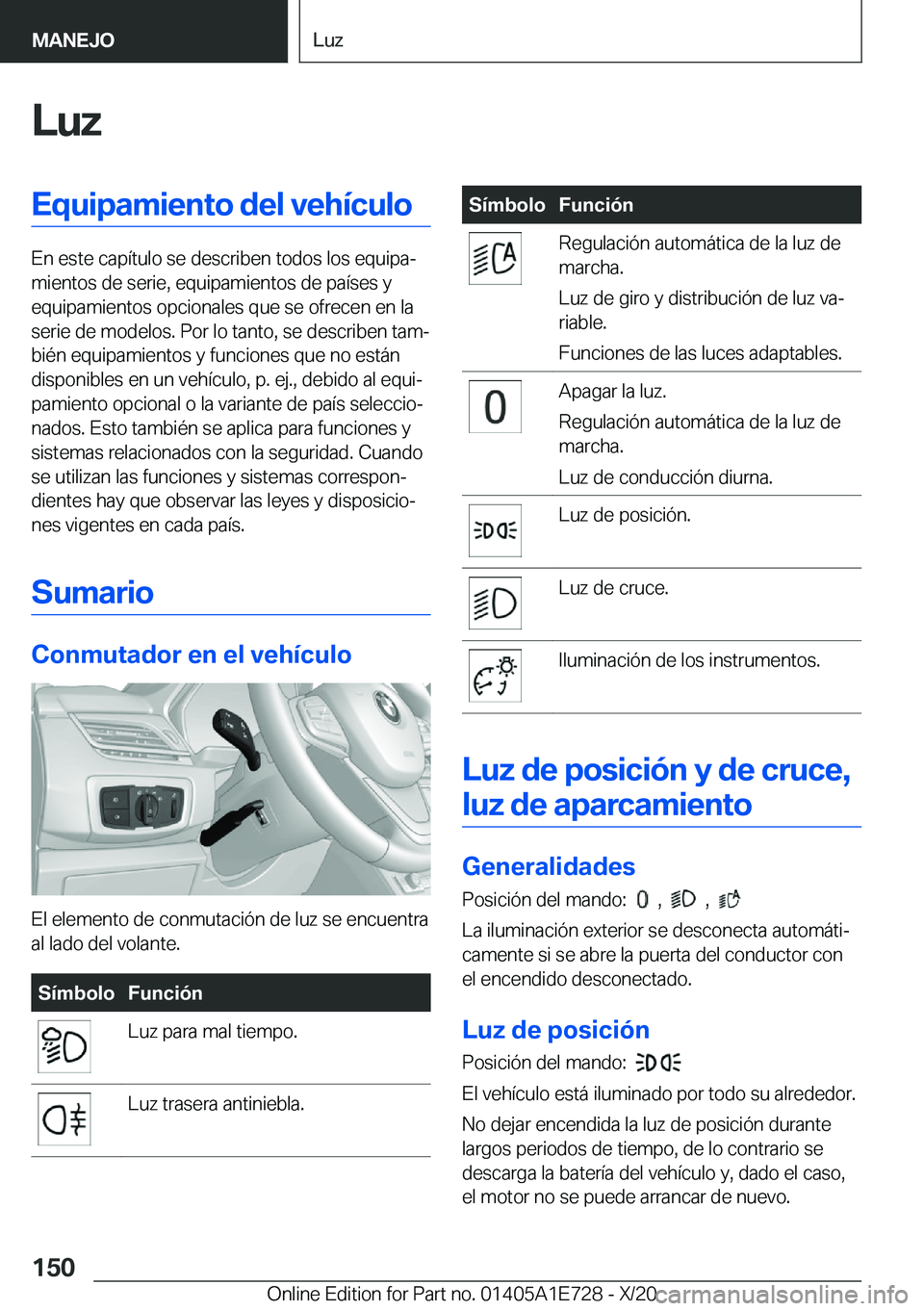 BMW X2 2021  Manuales de Empleo (in Spanish) �L�u�z�E�q�u�i�p�a�m�i�e�n�t�o��d�e�l��v�e�h�