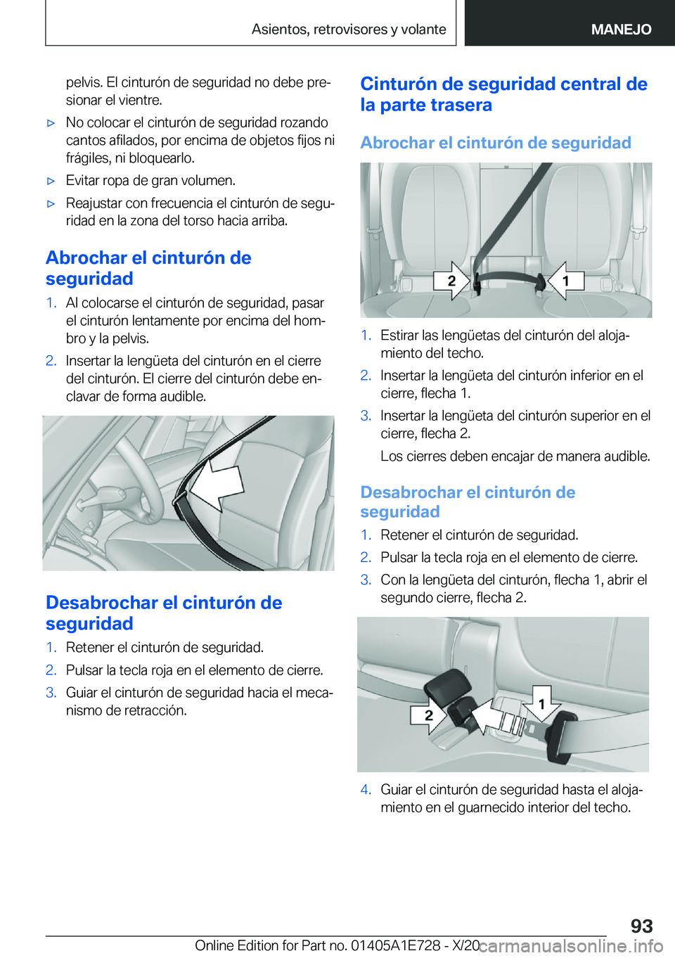 BMW X2 2021  Manuales de Empleo (in Spanish) �p�e�l�v�i�s�.��E�l��c�i�n�t�u�r�