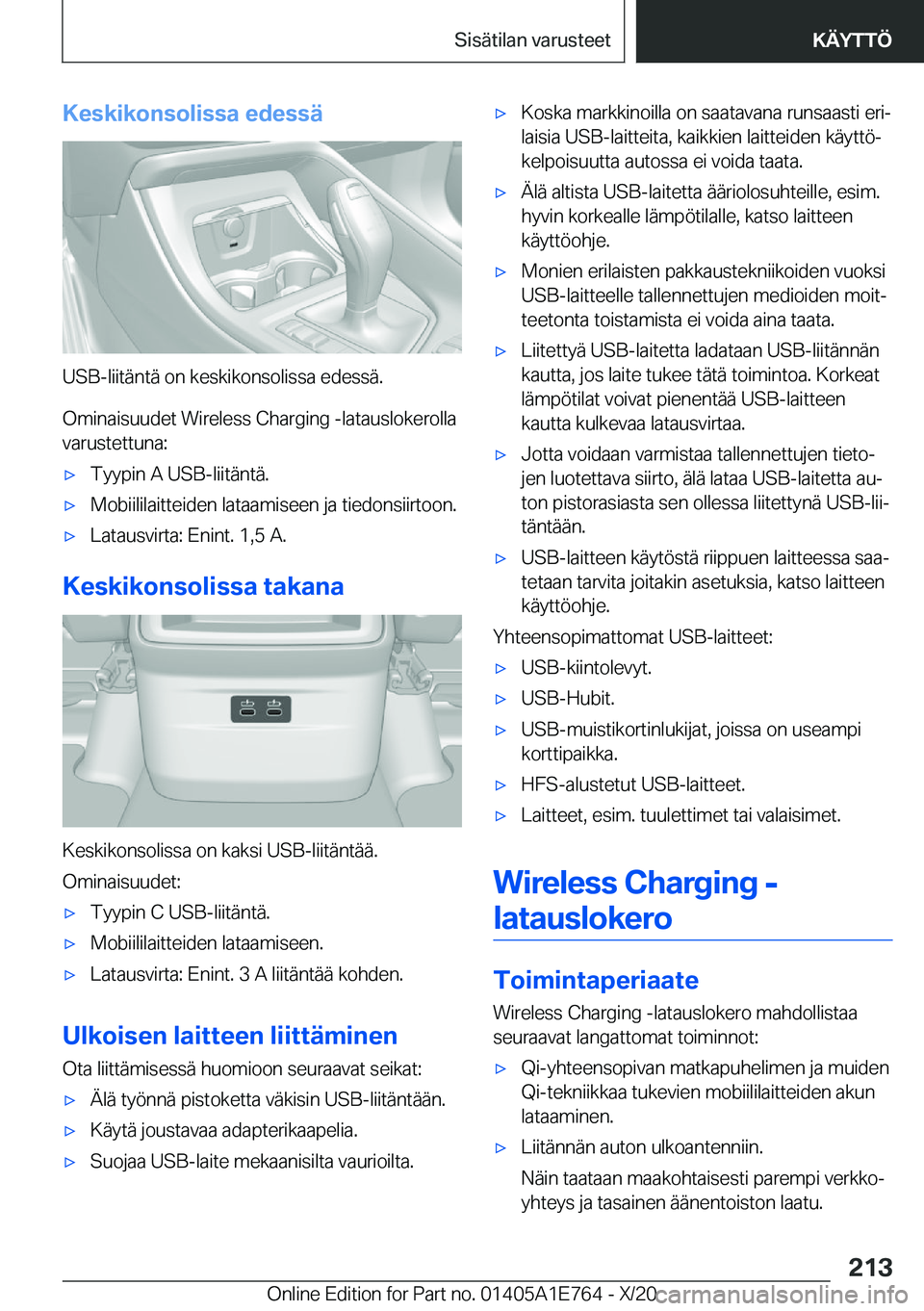 BMW X2 2021  Omistajan Käsikirja (in Finnish) �K�e�s�k�i�k�o�n�s�o�l�i�s�s�a��e�d�e�s�s�