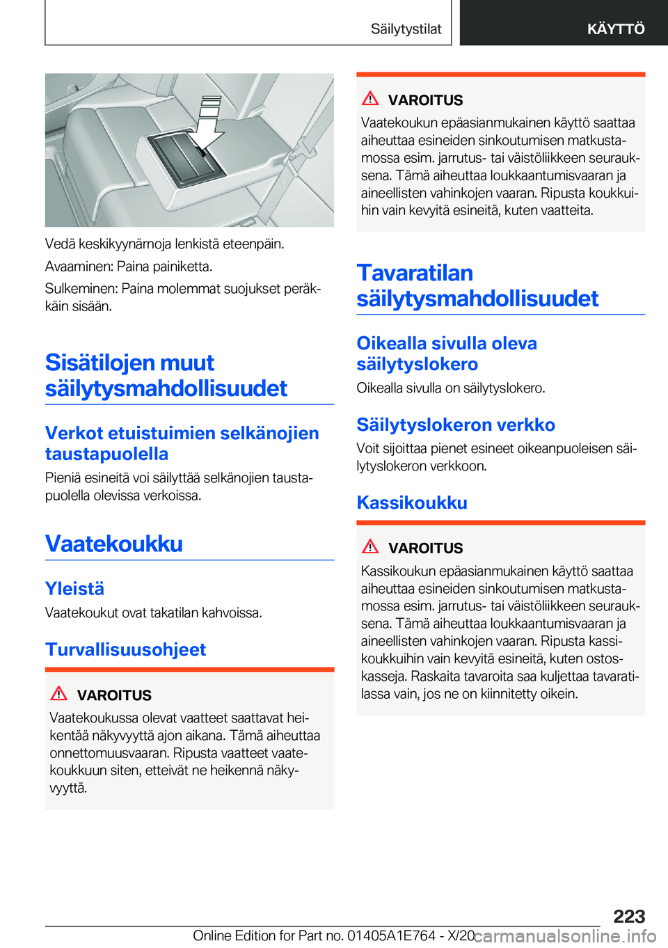 BMW X2 2021  Omistajan Käsikirja (in Finnish) �V�e�d�
