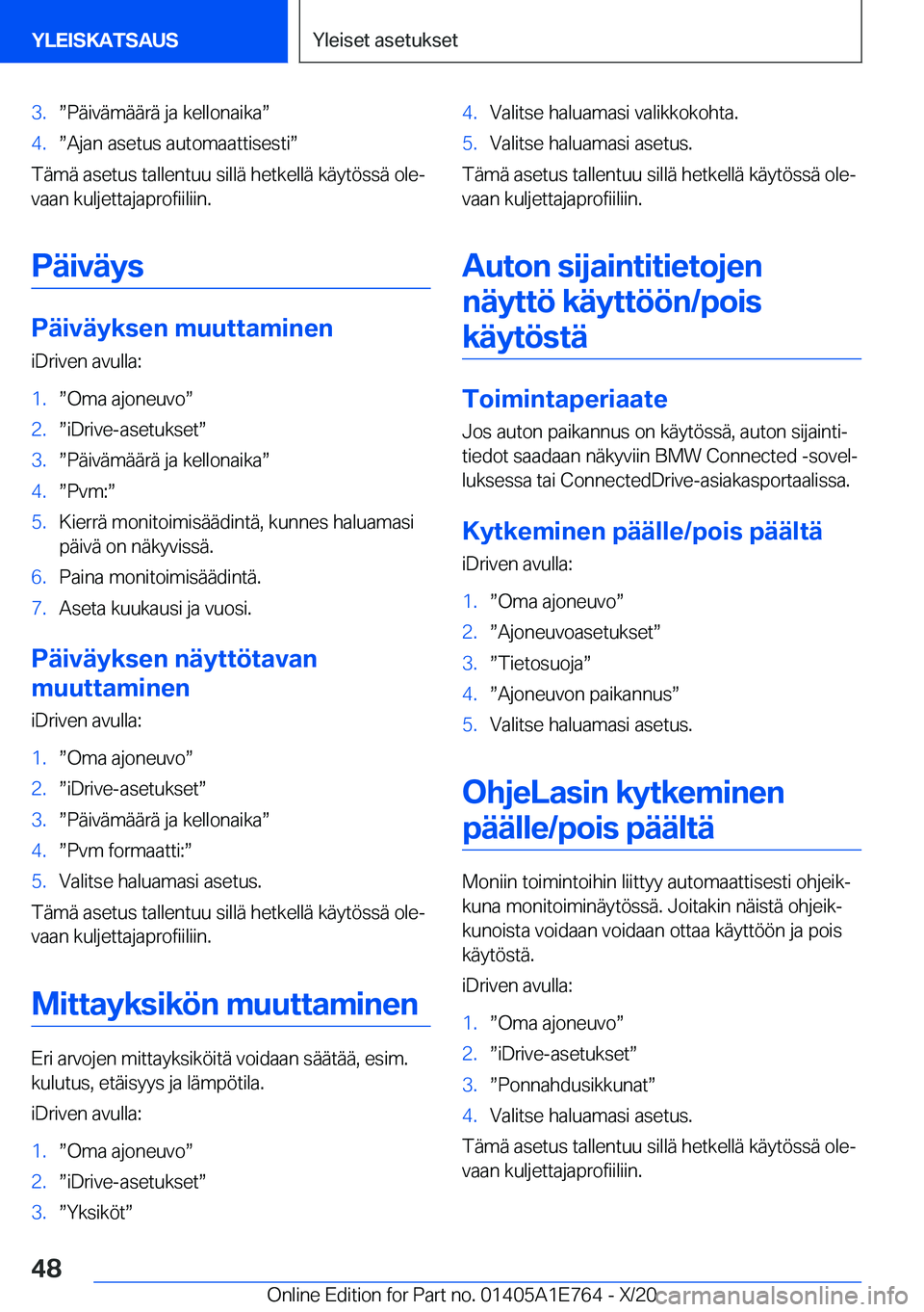 BMW X2 2021  Omistajan Käsikirja (in Finnish) �3�.w�P�