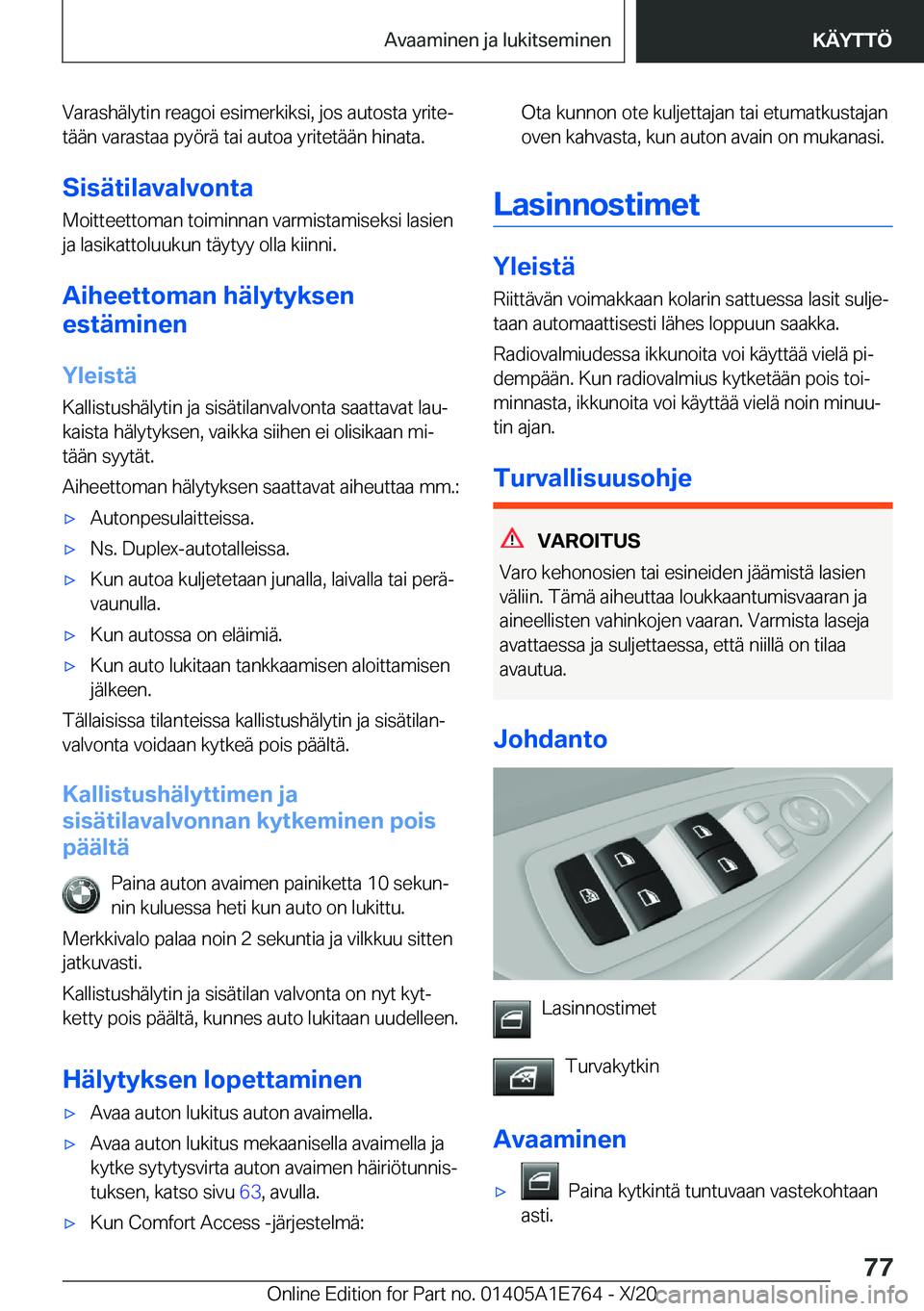 BMW X2 2021  Omistajan Käsikirja (in Finnish) �V�a�r�a�s�h�