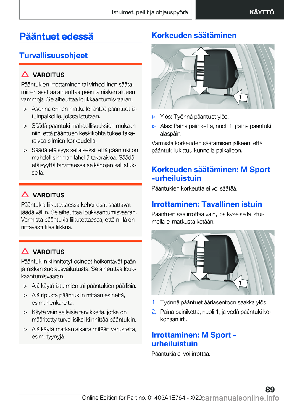 BMW X2 2021  Omistajan Käsikirja (in Finnish) �P�