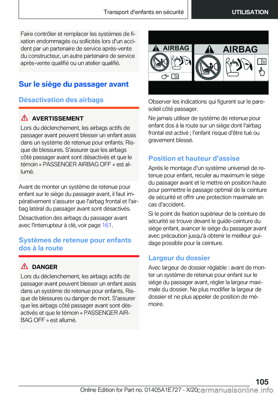 BMW X2 2021  Notices Demploi (in French) �F�a�i�r�e��c�o�n�t�r�