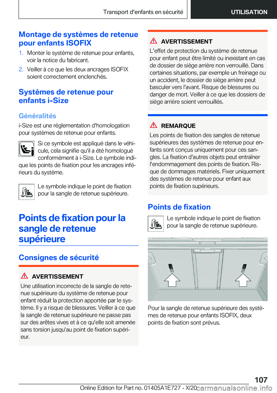 BMW X2 2021  Notices Demploi (in French) �M�o�n�t�a�g�e��d�e��s�y�s�t�è�m�e�s��d�e��r�e�t�e�n�u�e
�p�o�u�r��e�n�f�a�n�t�s��I�S�O�F�I�X�1�.�M�o�n�t�e�r��l�e��s�y�s�t�è�m�e��d�e��r�e�t�e�n�u�e��p�o�u�r��e�n�f�a�n�t�s�,
�v�o�i�r�