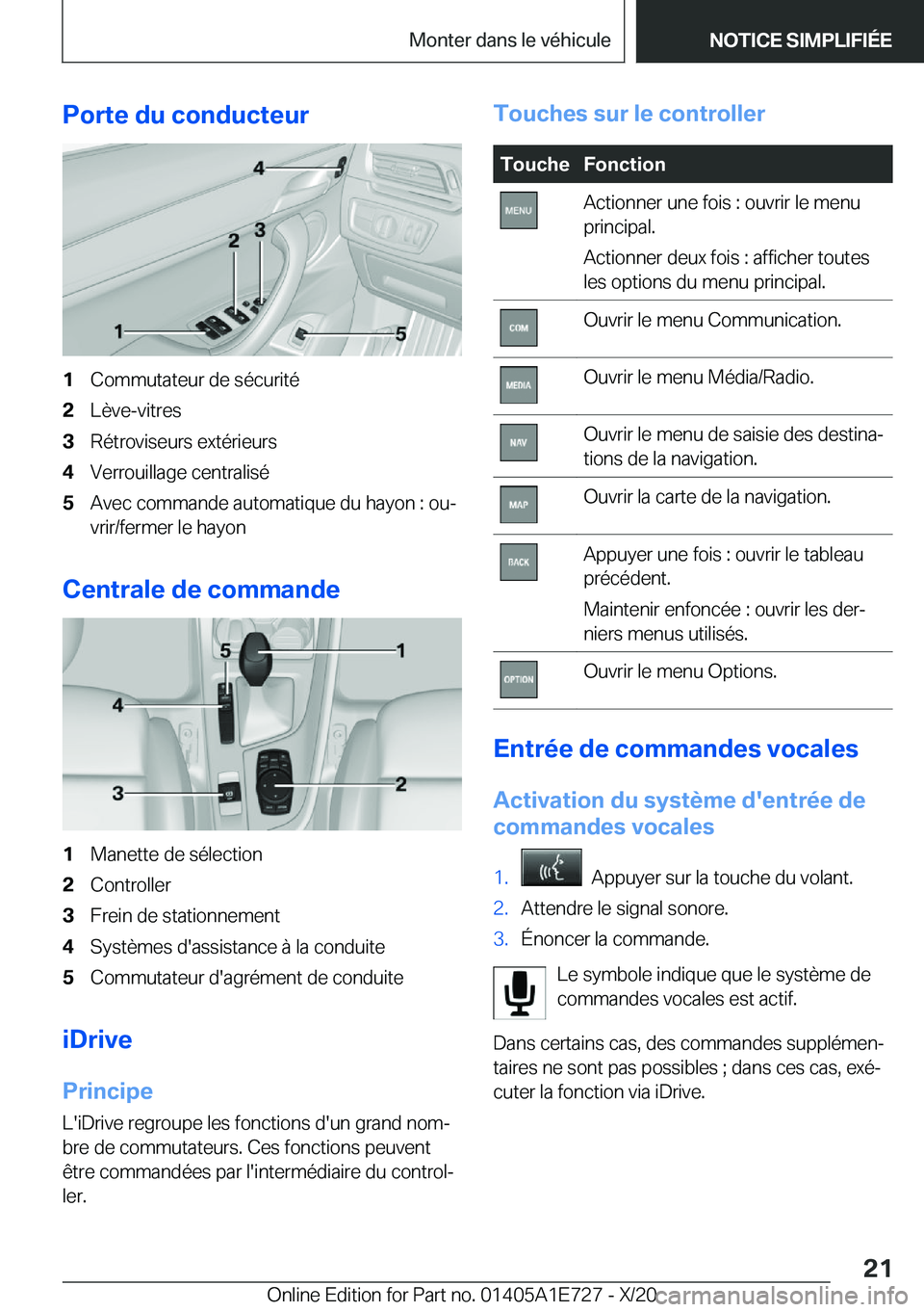 BMW X2 2021  Notices Demploi (in French) �P�o�r�t�e��d�u��c�o�n�d�u�c�t�e�u�r�1�C�o�m�m�u�t�a�t�e�u�r��d�e��s�é�c�u�r�i�t�é�2�L�è�v�e�-�v�i�t�r�e�s�3�R�é�t�r�o�v�i�s�e�u�r�s��e�x�t�é�r�i�e�u�r�s�4�V�e�r�r�o�u�i�l�l�a�g�e��c�e�n�t�