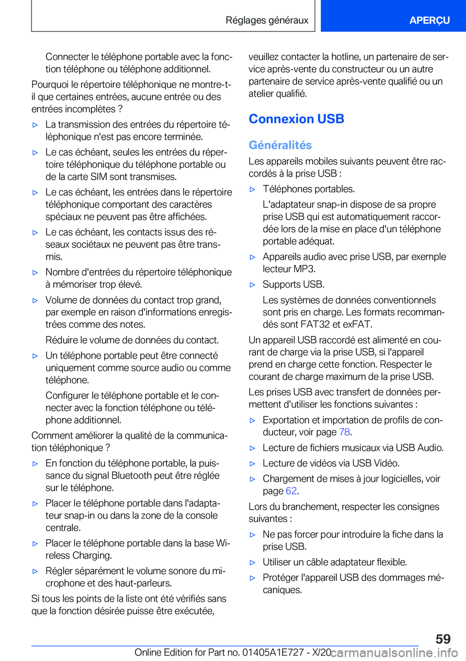 BMW X2 2021  Notices Demploi (in French) �C�o�n�n�e�c�t�e�r��l�e��t�é�l�é�p�h�o�n�e��p�o�r�t�a�b�l�e��a�v�e�c��l�a��f�o�n�cj
�t�i�o�n��t�é�l�é�p�h�o�n�e��o�u��t�é�l�é�p�h�o�n�e��a�d�d�i�t�i�o�n�n�e�l�.
�P�o�u�r�q�u�o�i��l�e