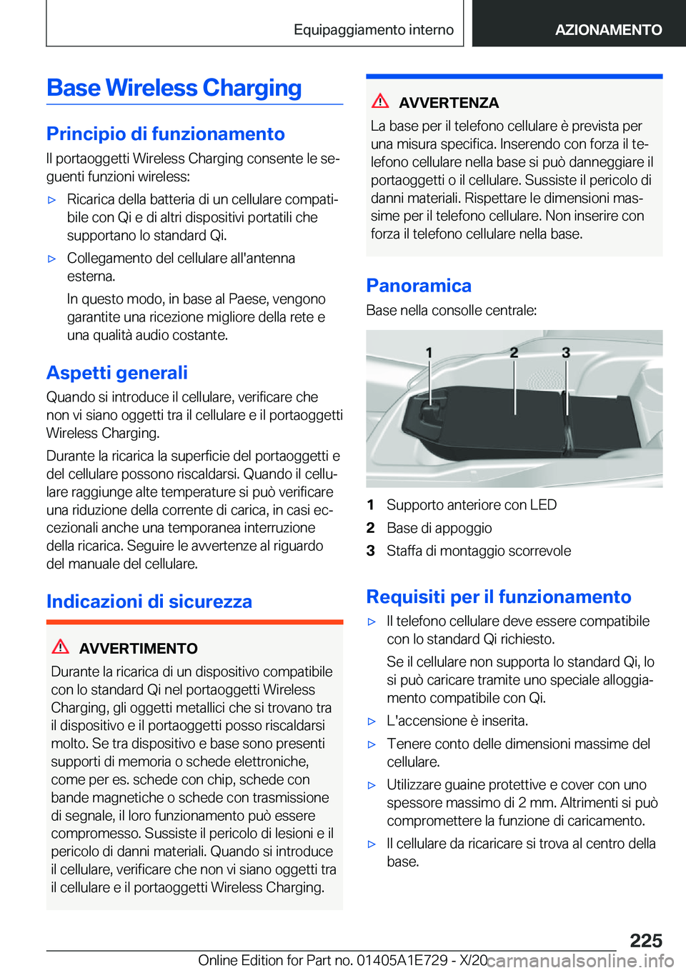BMW X2 2021  Libretti Di Uso E manutenzione (in Italian) �B�a�s�e��W�i�r�e�l�e�s�s��C�h�a�r�g�i�n�g
�P�r�i�n�c�i�p�i�o��d�i��f�u�n�z�i�o�n�a�m�e�n�t�o
�I�l��p�o�r�t�a�o�g�g�e�t�t�i��W�i�r�e�l�e�s�s��C�h�a�r�g�i�n�g��c�o�n�s�e�n�t�e��l�e��s�eª �g