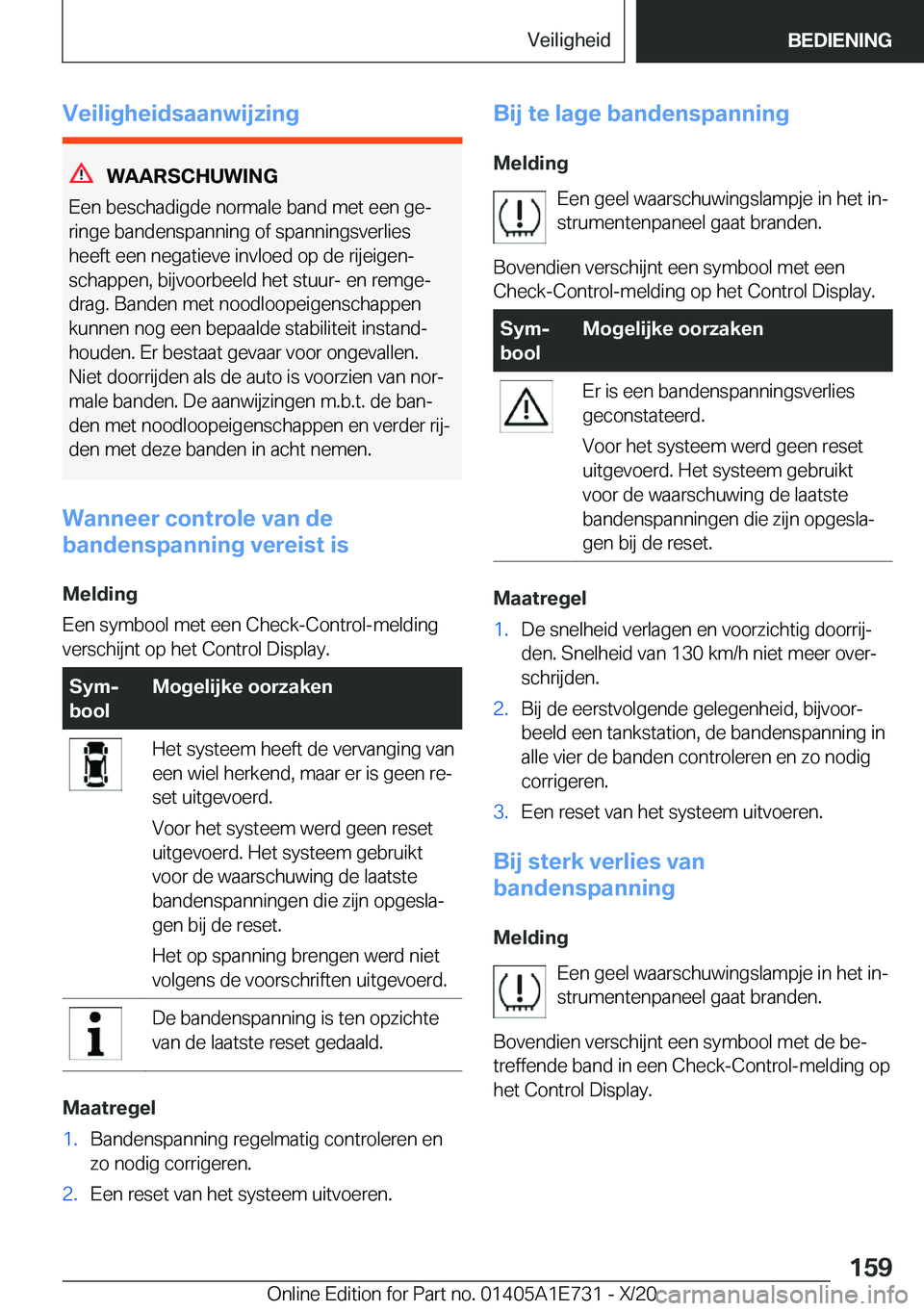BMW X2 2021  Instructieboekjes (in Dutch) �V�e�i�l�i�g�h�e�i�d�s�a�a�n�w�i�j�z�i�n�g
�W�A�A�R�S�C�H�U�W�I�N�G
�E�e�n��b�e�s�c�h�a�d�i�g�d�e��n�o�r�m�a�l�e��b�a�n�d��m�e�t��e�e�n��g�ej
�r�i�n�g�e��b�a�n�d�e�n�s�p�a�n�n�i�n�g��o�f��s�