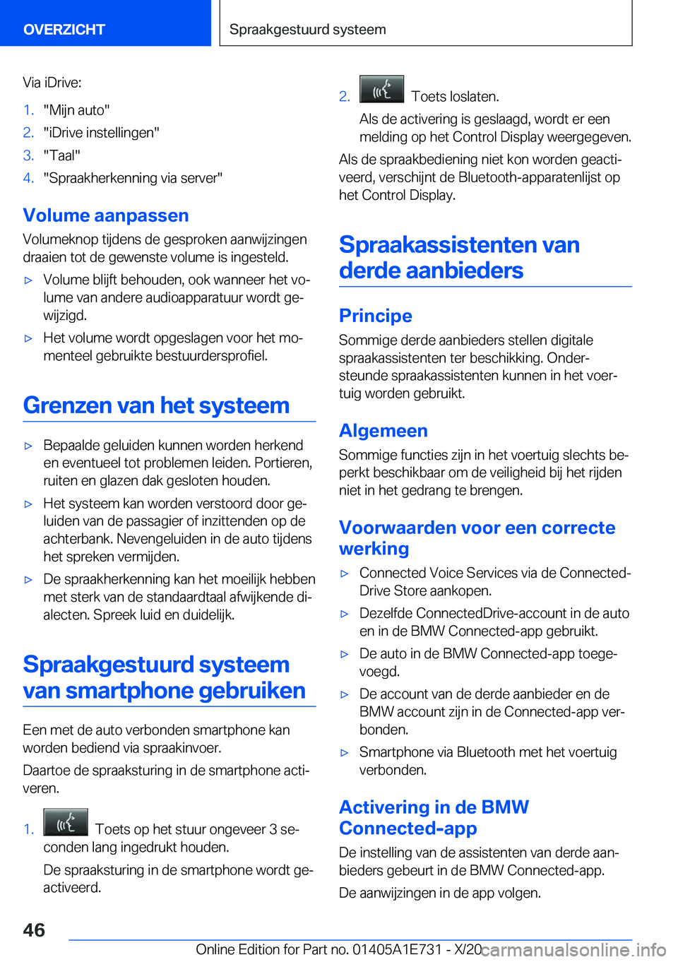 BMW X2 2021  Instructieboekjes (in Dutch) �V�i�a��i�D�r�i�v�e�:�1�.��M�i�j�n��a�u�t�o��2�.��i�D�r�i�v�e��i�n�s�t�e�l�l�i�n�g�e�n��3�.��T�a�a�l��4�.��S�p�r�a�a�k�h�e�r�k�e�n�n�i�n�g��v�i�a��s�e�r�v�e�r�
�V�o�l�u�m�e��a�a�n�p�a�s�