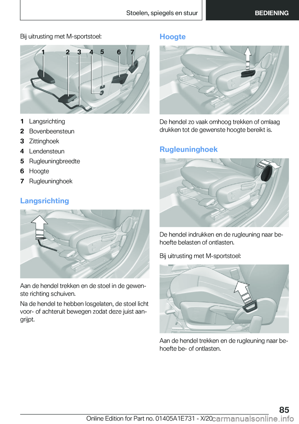 BMW X2 2021  Instructieboekjes (in Dutch) �B�i�j��u�i�t�r�u�s�t�i�n�g��m�e�t��M�-�s�p�o�r�t�s�t�o�e�l�:�1�L�a�n�g�s�r�i�c�h�t�i�n�g�2�B�o�v�e�n�b�e�e�n�s�t�e�u�n�3�Z�i�t�t�i�n�g�h�o�e�k�4�L�e�n�d�e�n�s�t�e�u�n�5�R�u�g�l�e�u�n�i�n�g�b�r�e�e