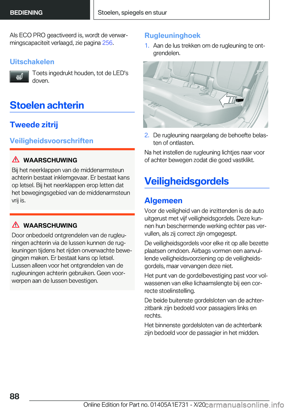 BMW X2 2021  Instructieboekjes (in Dutch) �A�l�s��E�C�O��P�R�O��g�e�a�c�t�i�v�e�e�r�d��i�s�,��w�o�r�d�t��d�e��v�e�r�w�a�rj
�m�i�n�g�s�c�a�p�a�c�i�t�e�i�t��v�e�r�l�a�a�g�d�,��z�i�e��p�a�g�i�n�a� �2�5�6�.
�U�i�t�s�c�h�a�k�e�l�e�n �T