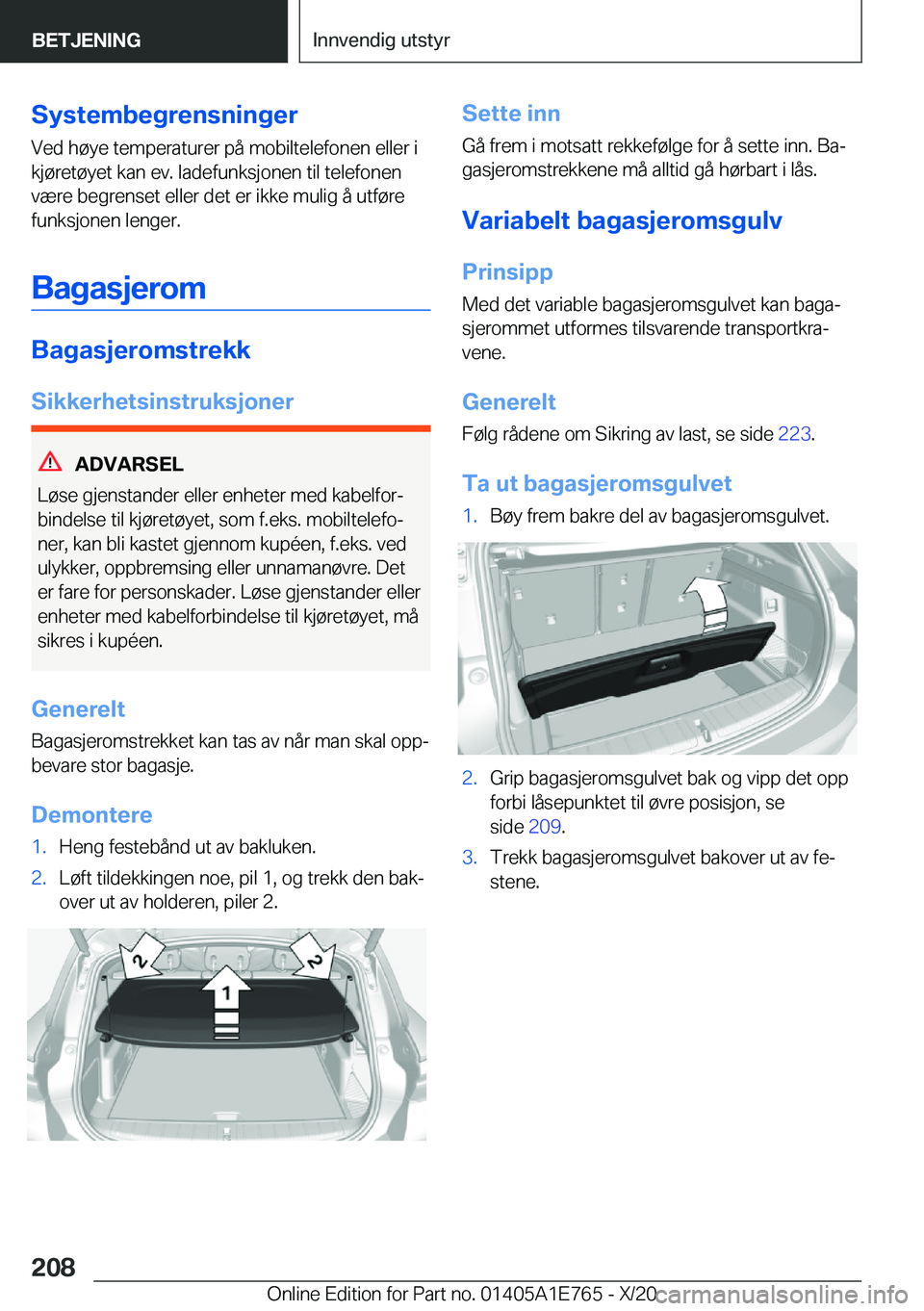 BMW X2 2021  InstruksjonsbØker (in Norwegian) �S�y�s�t�e�m�b�e�g�r�e�n�s�n�i�n�g�e�r�V�e�d��h�