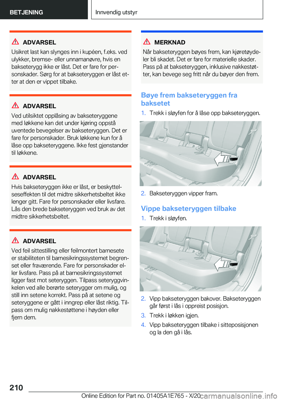 BMW X2 2021  InstruksjonsbØker (in Norwegian) �A�D�V�A�R�S�E�L
�U�s�i�k�r�e�t��l�a�s�t��k�a�n��s�l�y�n�g�e�s��i�n�n��i��k�u�p�