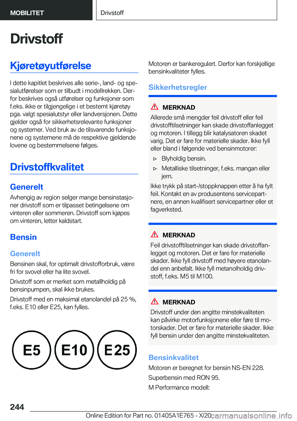 BMW X2 2021  InstruksjonsbØker (in Norwegian) �D�r�i�v�s�t�o�f�f�K�j�