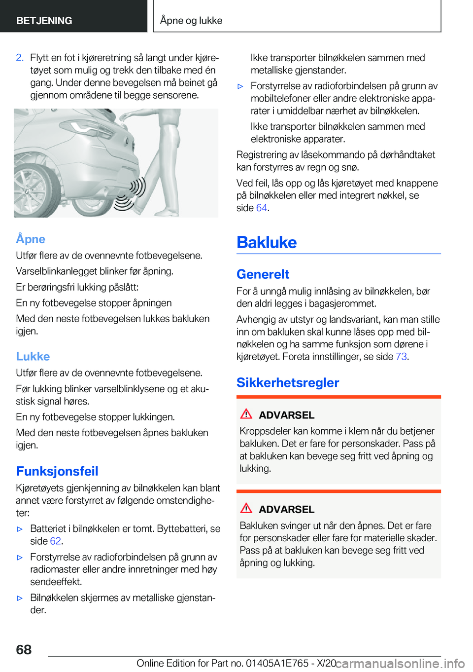 BMW X2 2021  InstruksjonsbØker (in Norwegian) �2�.�F�l�y�t�t��e�n��f�o�t��i��k�j�