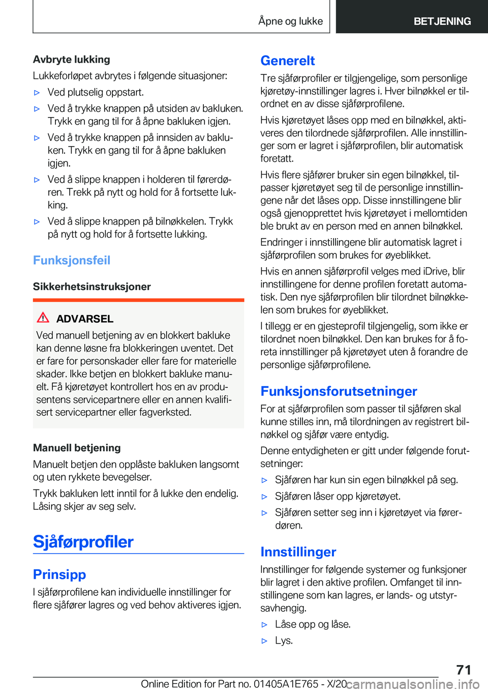 BMW X2 2021  InstruksjonsbØker (in Norwegian) �A�v�b�r�y�t�e��l�u�k�k�i�n�g
�L�u�k�k�e�f�o�r�l�