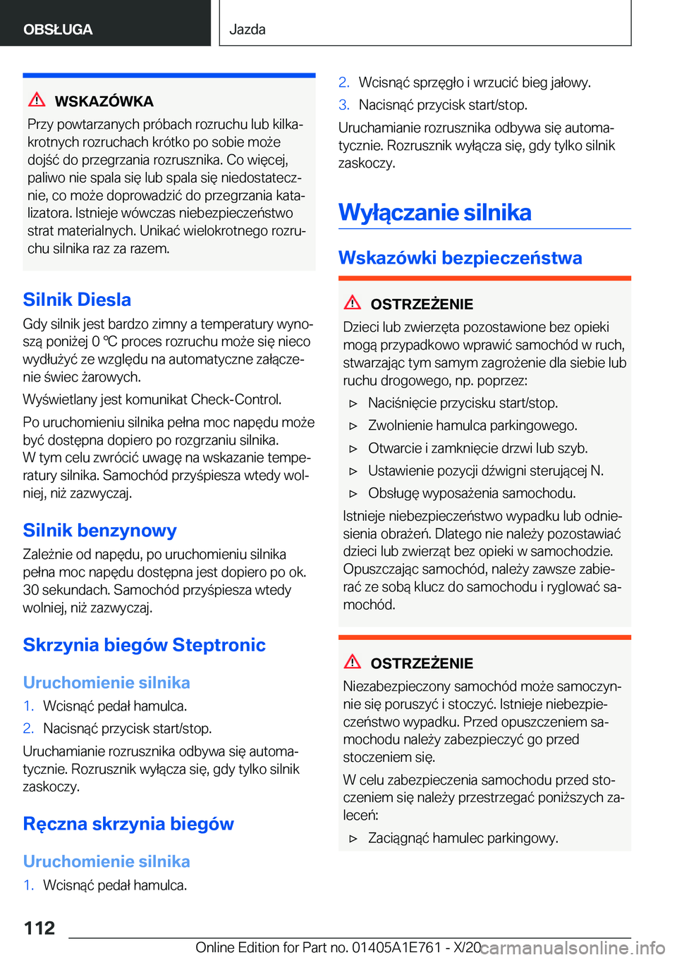 BMW X2 2021  Instrukcja obsługi (in Polish) �W�S�K�A�Z�