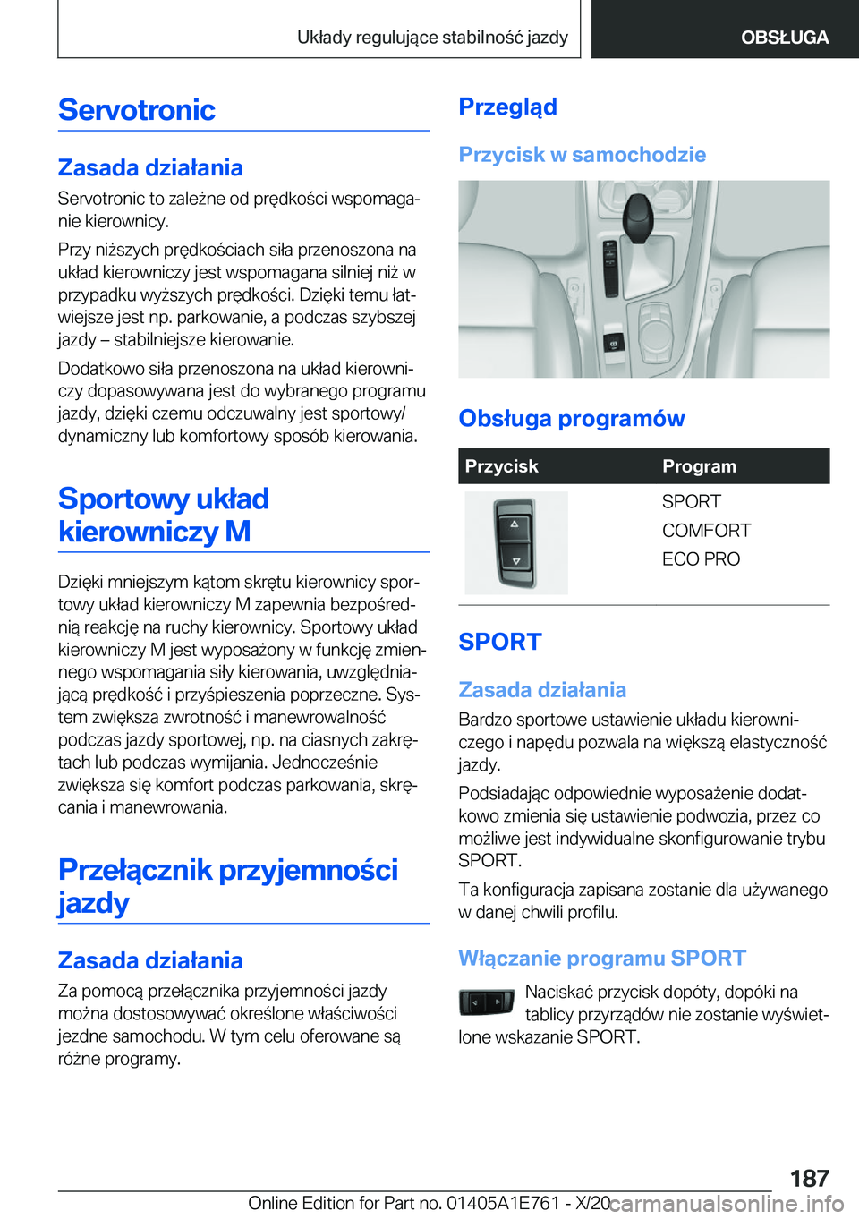 BMW X2 2021  Instrukcja obsługi (in Polish) �S�e�r�v�o�t�r�o�n�i�c
�Z�a�s�a�d�a��d�z�i�a�ł�a�n�i�a�S�e�r�v�o�t�r�o�n�i�c��t�o��z�a�l�e9�n�e��o�d��p�r�