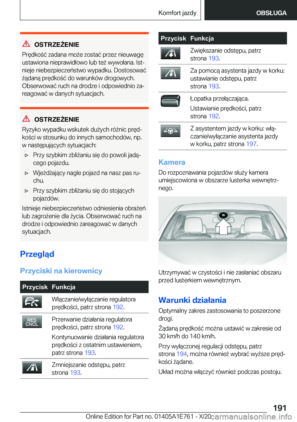 BMW X2 2021  Instrukcja obsługi (in Polish) �O�S�T�R�Z�E8�E�N�I�E
�P�r�