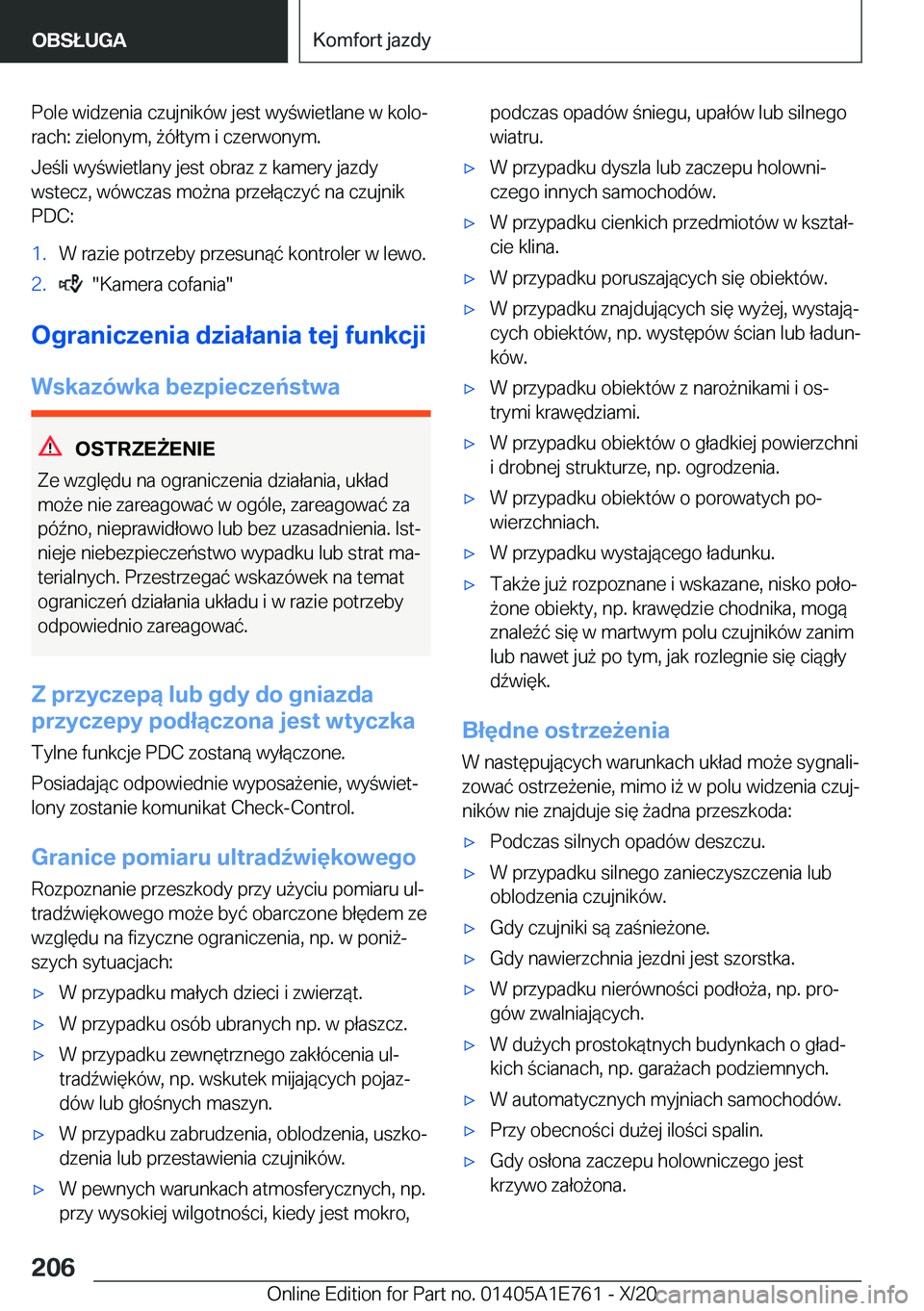 BMW X2 2021  Instrukcja obsługi (in Polish) �P�o�l�e��w�i�d�z�e�n�i�a��c�z�u�j�n�i�k�