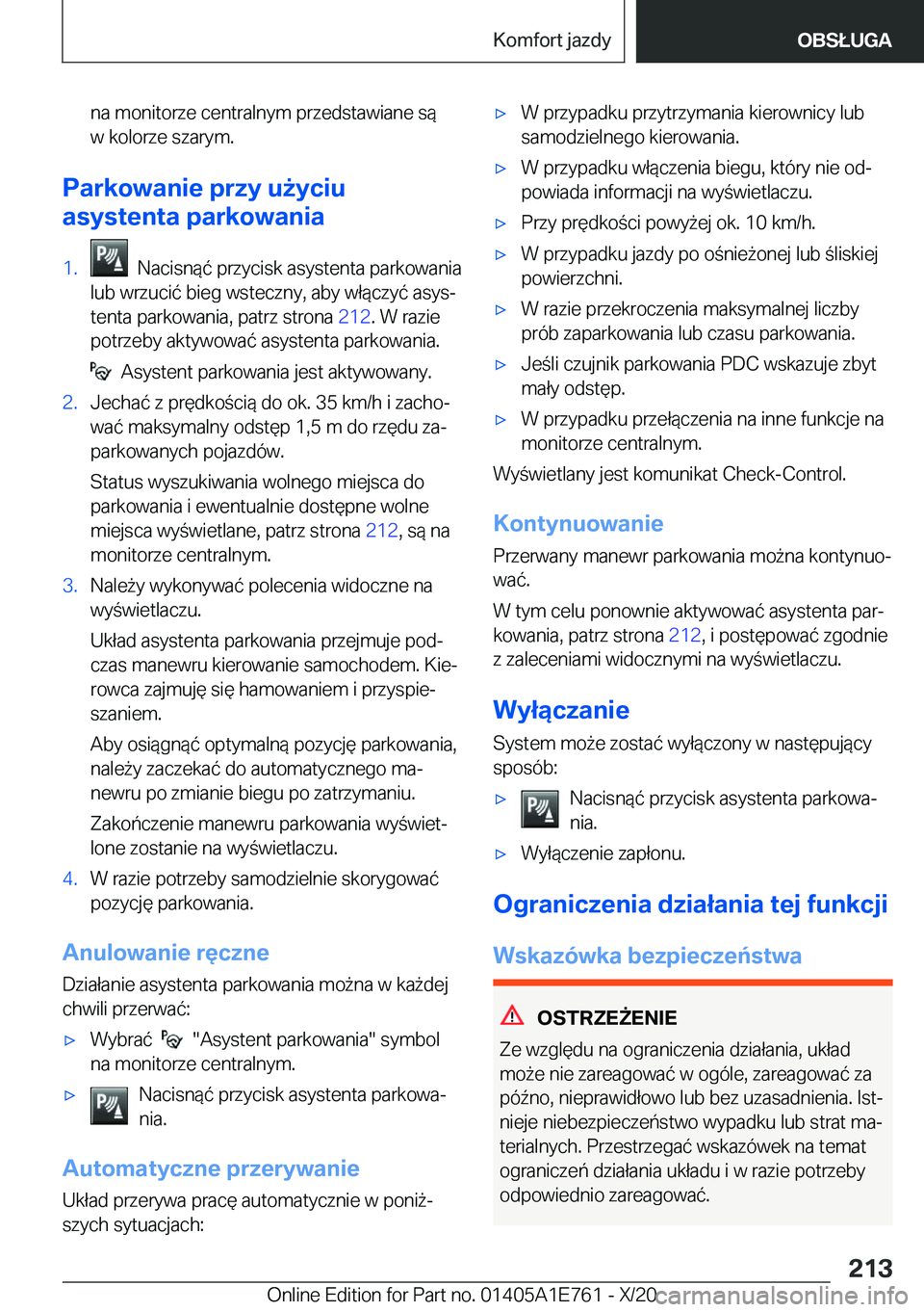 BMW X2 2021  Instrukcja obsługi (in Polish) �n�a��m�o�n�i�t�o�r�z�e��c�e�n�t�r�a�l�n�y�m��p�r�z�e�d�s�t�a�w�i�a�n�e��s�