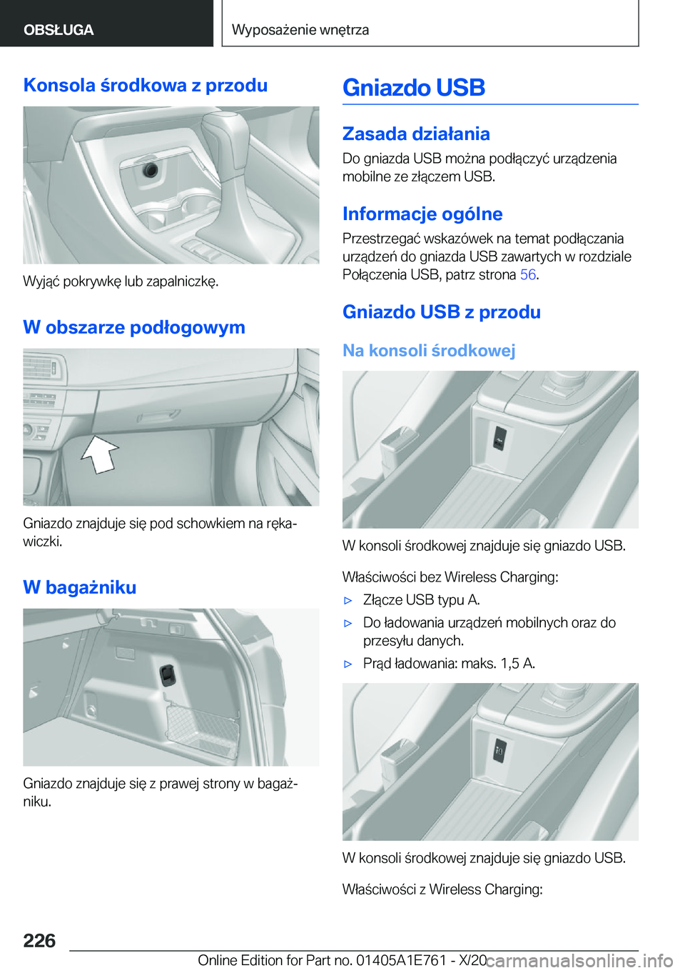 BMW X2 2021  Instrukcja obsługi (in Polish) �K�o�n�s�o�l�a��r�o�d�k�o�w�a��z��p�r�z�o�d�u
�W�y�j�