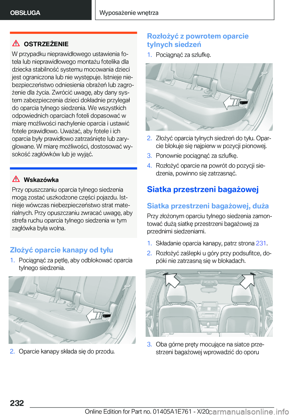 BMW X2 2021  Instrukcja obsługi (in Polish) �O�S�T�R�Z�E8�E�N�I�E
�W��p�r�z�y�p�a�d�k�u��n�i�e�p�r�a�w�i�d�ł�o�w�e�g�o��u�s�t�a�w�i�e�n�i�a��f�oj
�t�e�l�a��l�u�b��n�i�e�p�r�a�w�i�d�ł�o�w�e�g�o��m�o�n�t�a9�u��f�o�t�e�l�i�k�a��d�l�a
