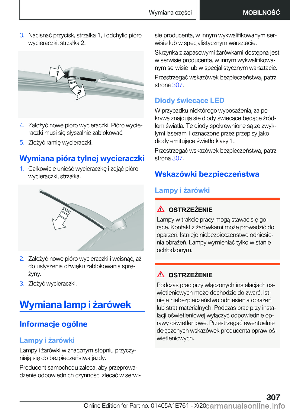 BMW X2 2021  Instrukcja obsługi (in Polish) �3�.�N�a�c�i�s�n�