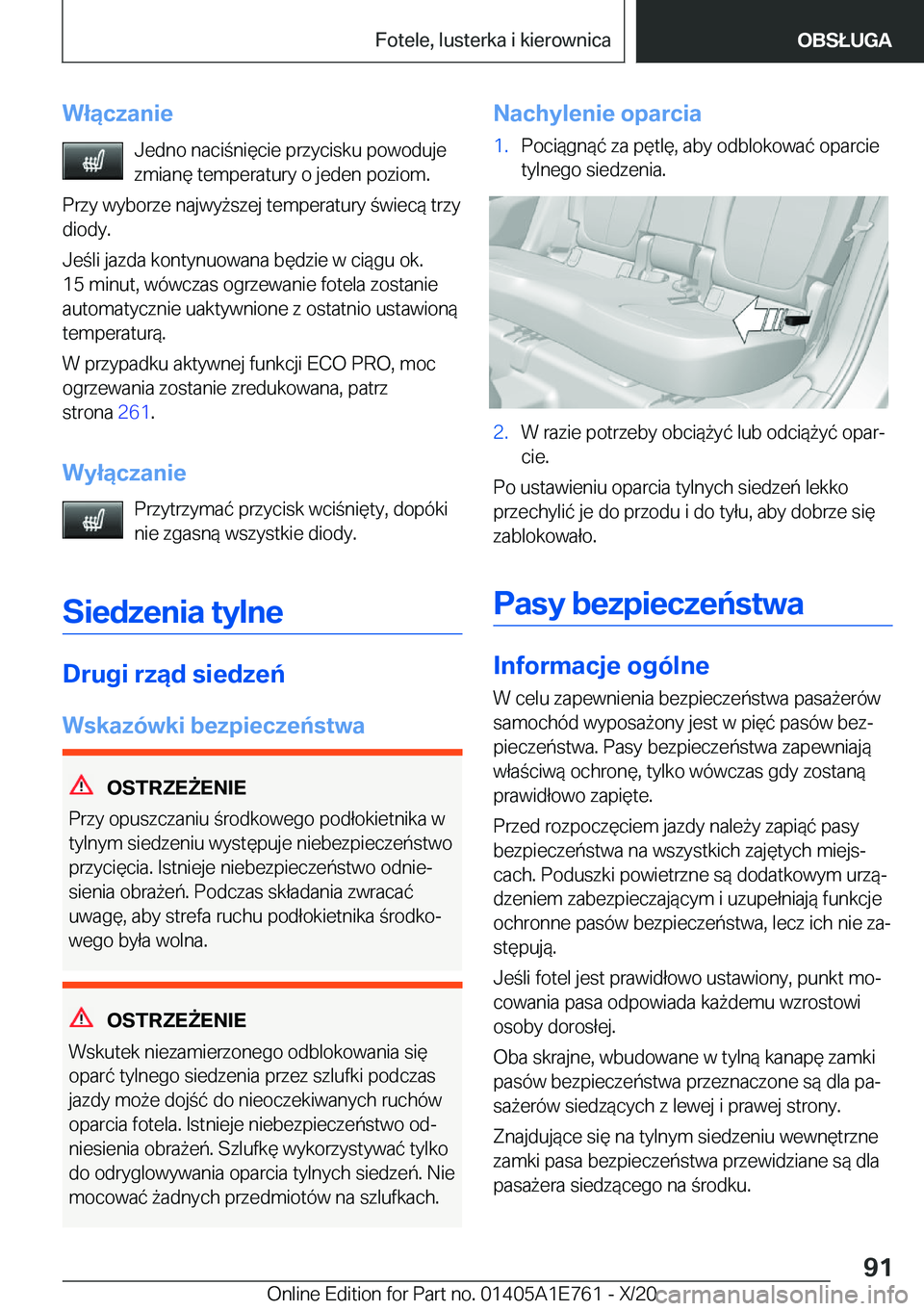 BMW X2 2021  Instrukcja obsługi (in Polish) �W�ł�ą�c�z�a�n�i�e�J�e�d�n�o��n�a�c�i�n�i�