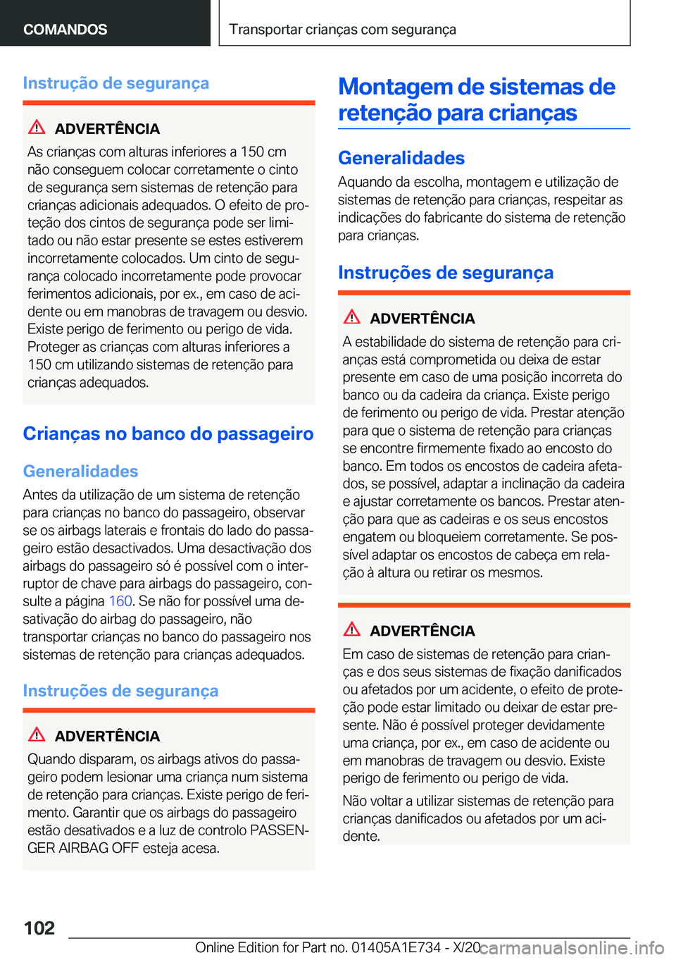 BMW X2 2021  Manual do condutor (in Portuguese) �I�n�s�t�r�u�